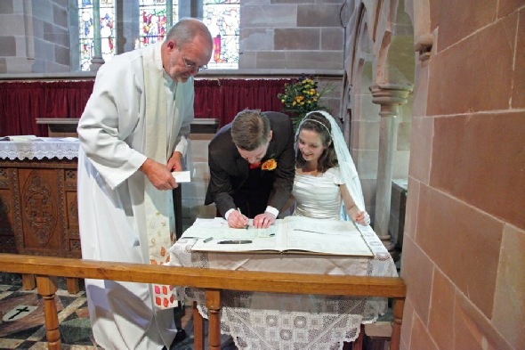 Church Wedding near Builth Wells