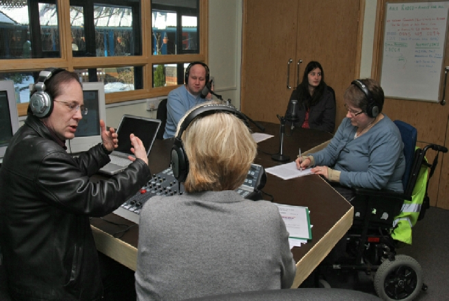 Some of Able Radio's broadcast team