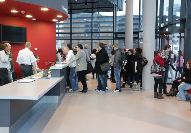 Photographs taken for the opening of the new, City Centre Campus in Newport.