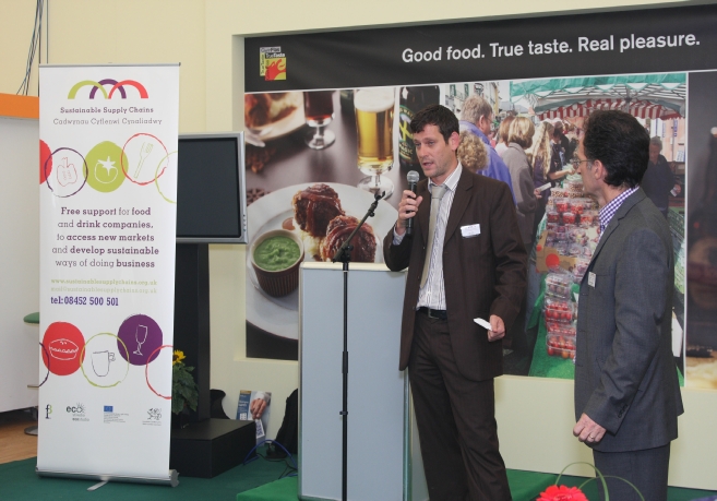 Photograph taken for Welsh Assembly Government launch of new, sustainable food production at the Royal Welsh Show.
