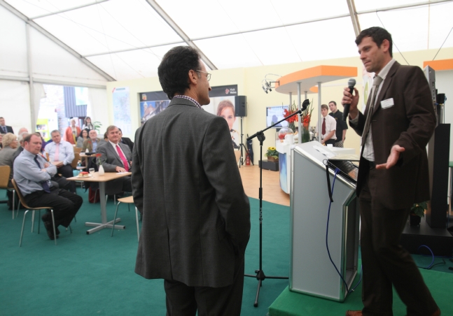 Photograph taken for Welsh Assembly Government launch of new, sustainable food production at the Royal Welsh Show.