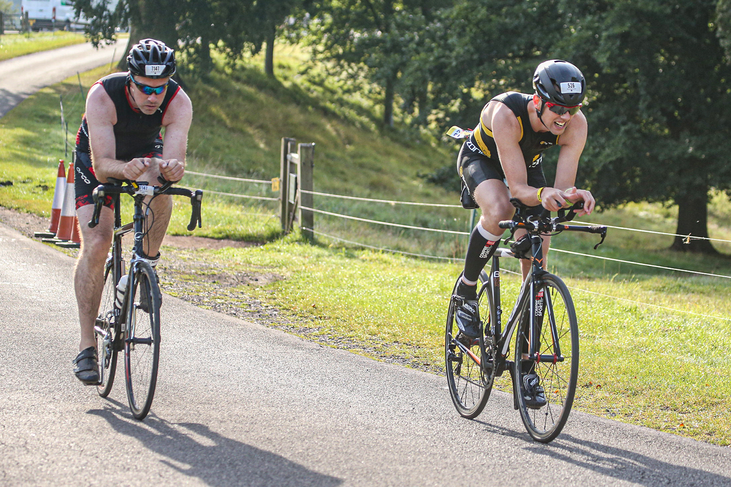 Cycling as part of Triathalon.