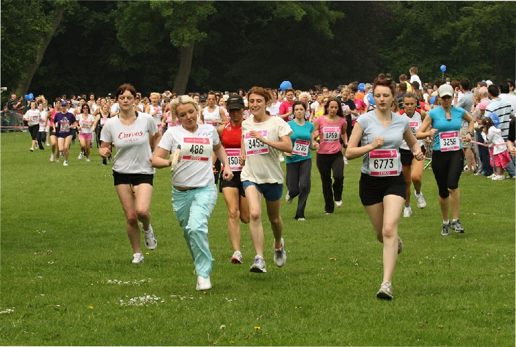 Cardiff Race for Life event, Photographed in connection with Cancer Research