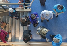 Student Mentors help Staff and Students in Newport on the first day of the new City Campus opening
